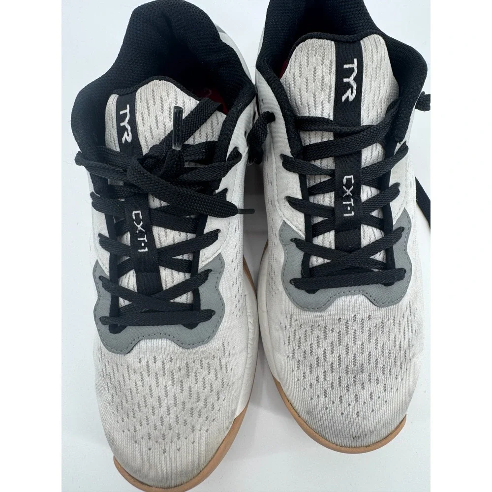 TYR‎ CXT-1 Trainer Unisex M6.5/W8 White Gum Round Toe Lace Up Athletic Shoes